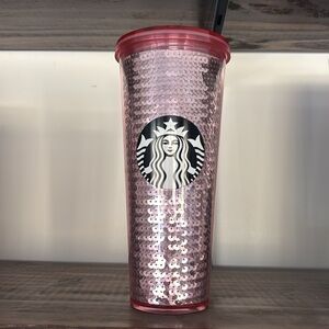 Starbucks | 2017 Limited Edition Rose Pink Sequin 24 oz Tumbler Cold Cup